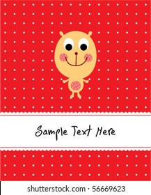 cute teddy bear greeting