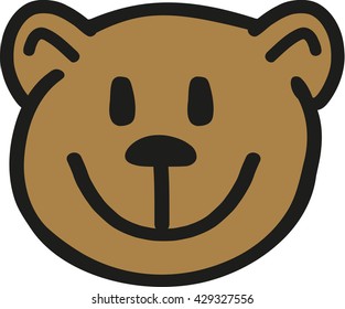 Cute teddy bear head design