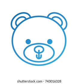 cute teddy bear head toy chilhood