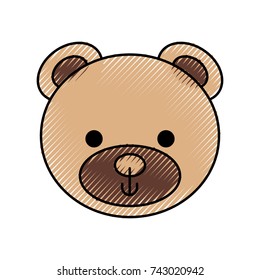 cute teddy bear head toy chilhood