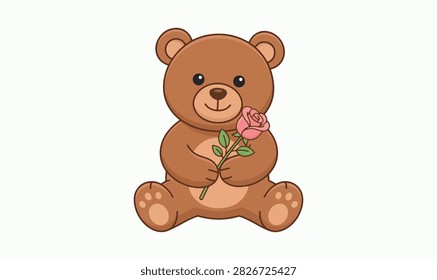 Cute Teddy Bear Holding