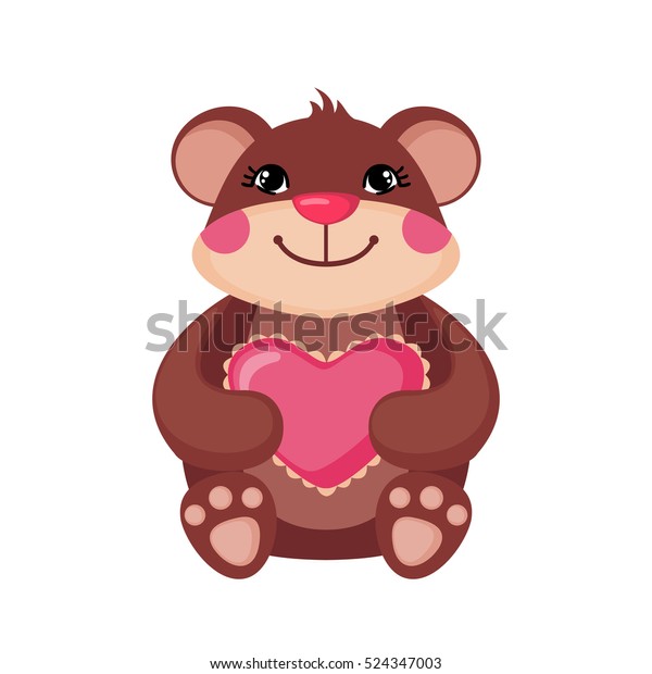 teddy bear hugging a heart