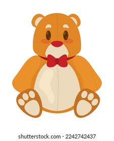 cute teddy bear icon on white background