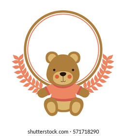 Cute teddy bear icon vector illustration graphic design