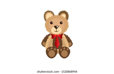Cute teddy bear illustration vector 