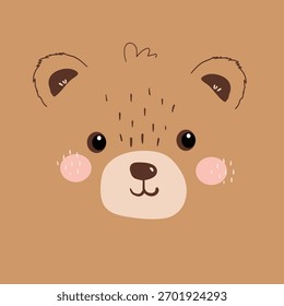 Diseño lindo del Vector de la ilustración del oso de peluche para los niños Tee