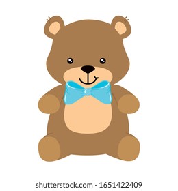 cute teddy bear isolated icon vector illustration design