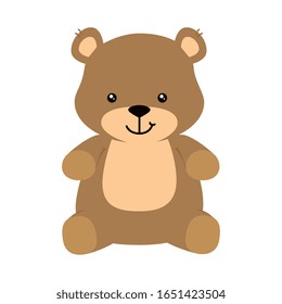 Little Teddy Bear Character Isolated On Stock Vector (Royalty Free ...