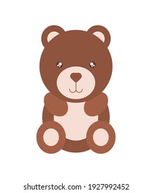 Cute Teddy Bear Isolated Icon