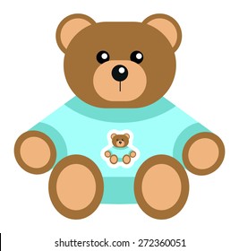cute teddy bear isolated on white