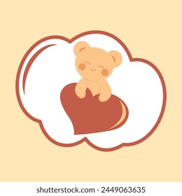 Cute teddy bear in