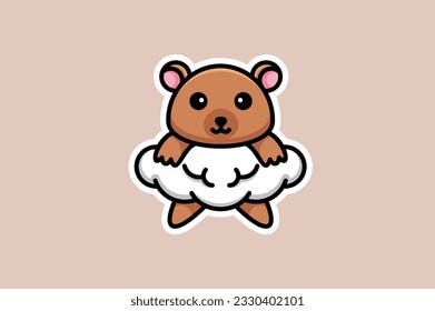 cute teddy bear logo vector template design logo