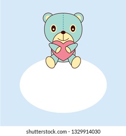 cute teddy bear love card