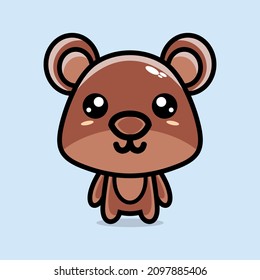 Cute teddy bear mascot character design