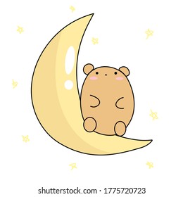 Oso de peluche con luna