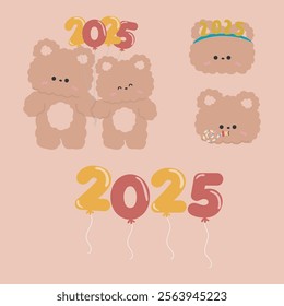cute teddy bear new year