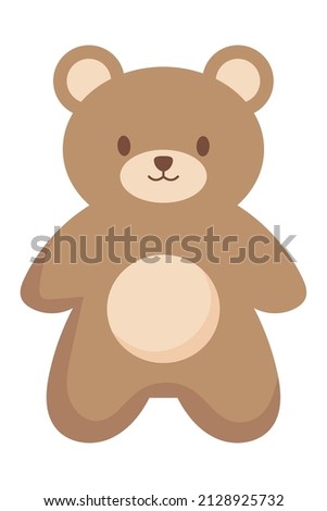 cute teddy bear on white background