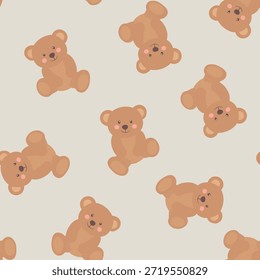 Fondo lindo del patrón del oso de peluche 