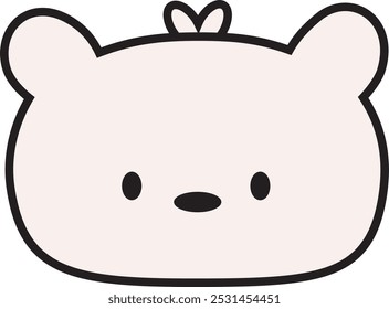 Lindo oso de peluche con diseño rosa, equipado con grandes ojos negros. Esta muñeca también es perfecta como decoración para la habitación de un niño o sala de juegos.