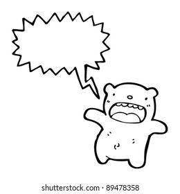 süßer Teddybär schreiend Cartoon