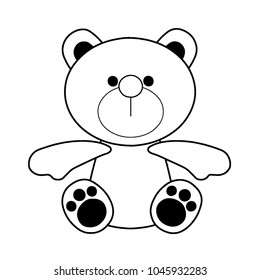 Similar Images, Stock Photos & Vectors of Teddy bear plush toy line art ...