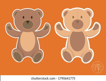 Cute teddy bear in sitting pose