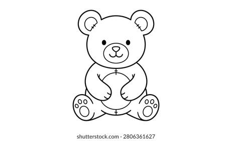 Cute teddy bear sitting