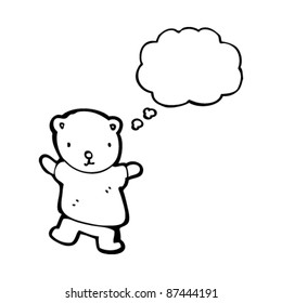 cute teddy bear in tee cartoon