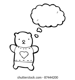 süßer Teddybär im Teekartoon