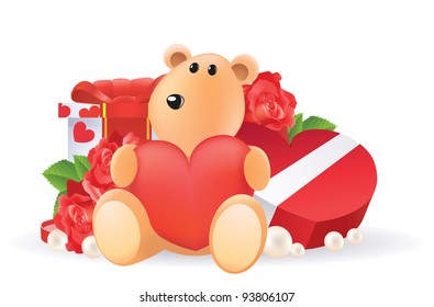 Cute Teddy bear and Valentine's Day Gifts