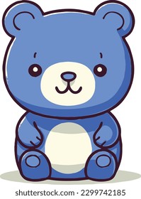 Ilustración de arte de vectores de oso de peluche