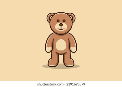 Cute teddy bear vector icon illustration. Animal nature Icon concept design.