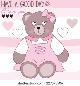 cute teddy bear vector illustration