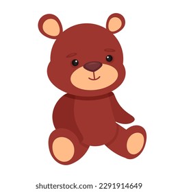 Cute teddy bear, vector illustration