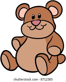 cute teddy bear vector illustration