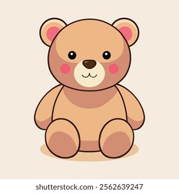 Cute teddy bear vector illustrator.