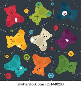 Cute teddy bears dark pattern