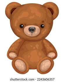 cute teddy design over white