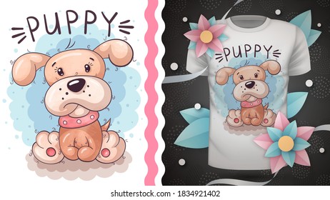 Perro de peluche - idea para camiseta impresa