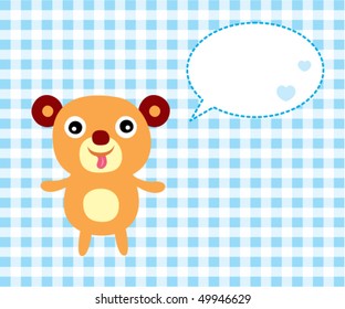 cute teddy doodle sweet easter greeting