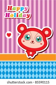 cute teddy holiday