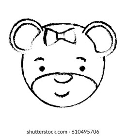 cute teddy plush doll icon