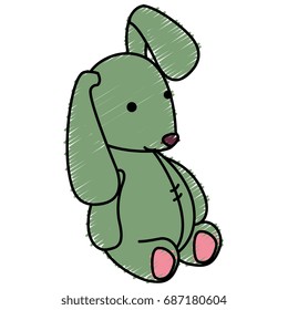 Cute teddy rabbit icon
