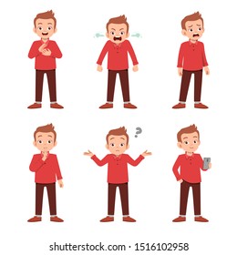 cute teen gesture many expression set bundle