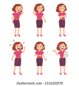 cute teen gesture many expression set bundle