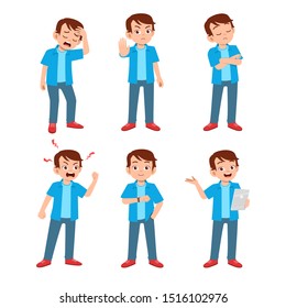 cute teen gesture many expression set bundle