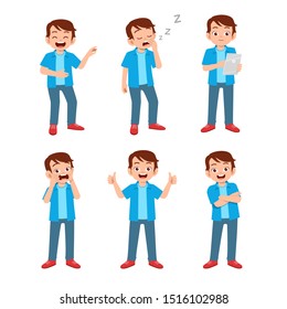 cute teen gesture many expression set bundle