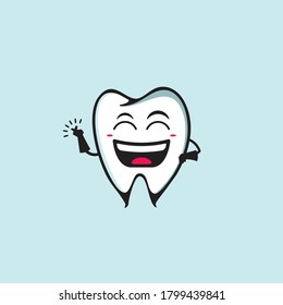 cute teeth mascot design with interesting poses