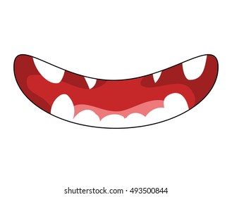 cute teeth smile vector symbol icon design. Beautiful illustration isolated on white background