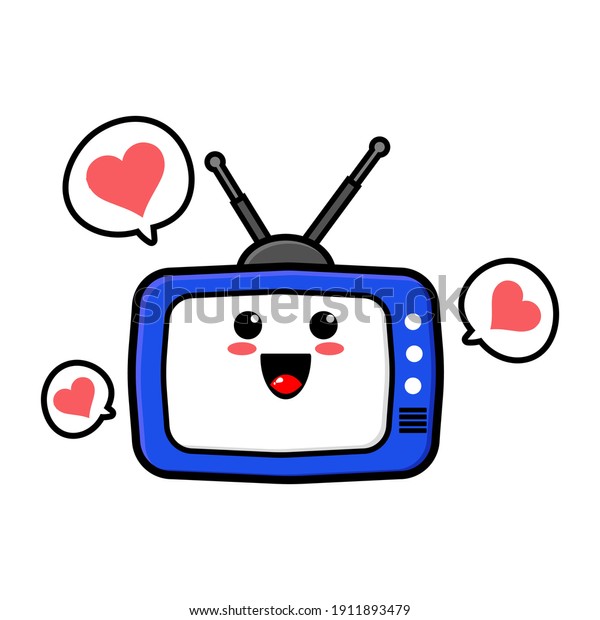 cute television cartoon mascot character funny
expression fall in love 